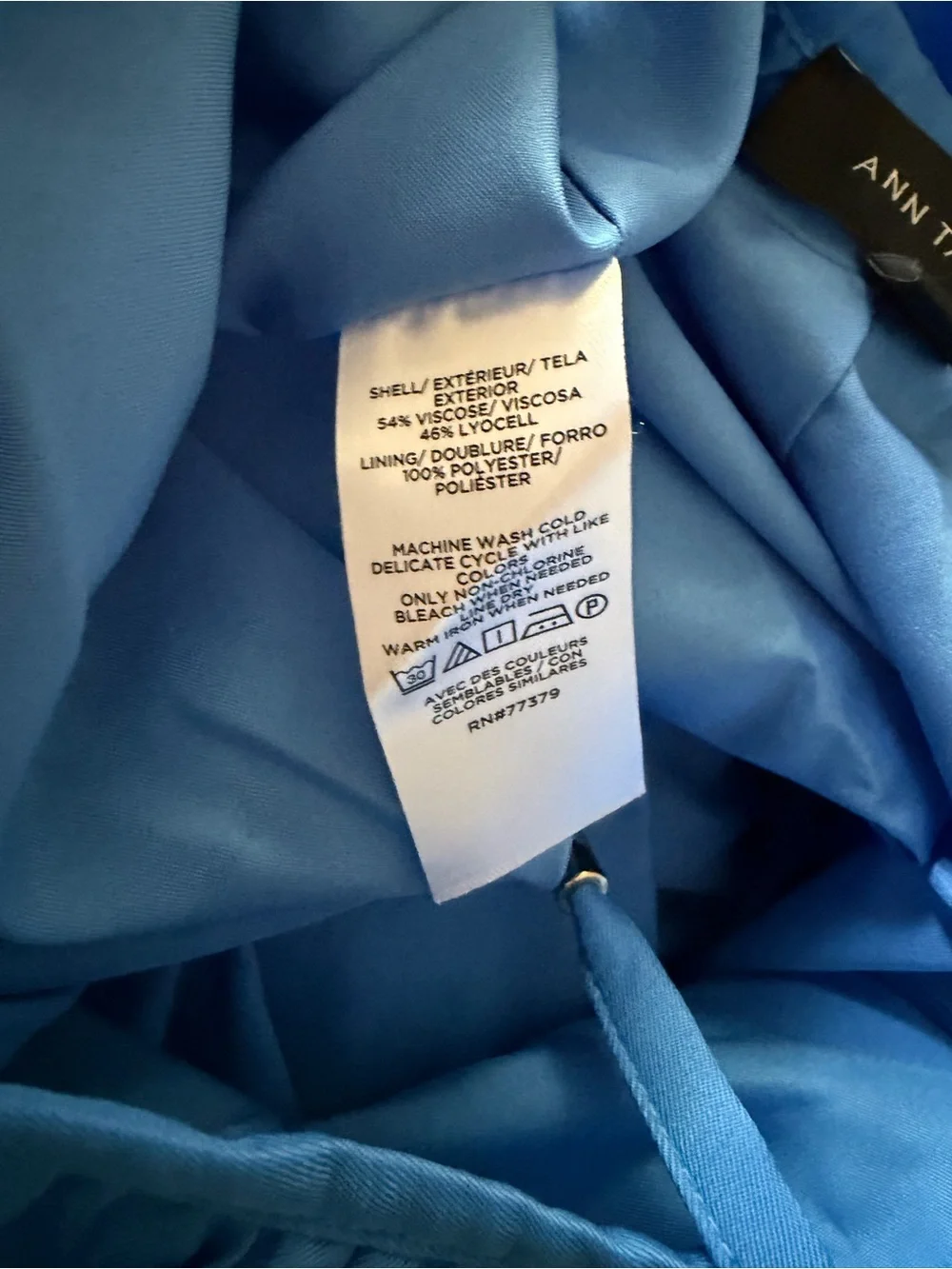 Ann Taylor Side-Tie Midi Skirt 0P Petite Maritime Blue NWOT
